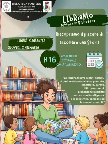 Letture per bambini in biblioteca a Piantedo