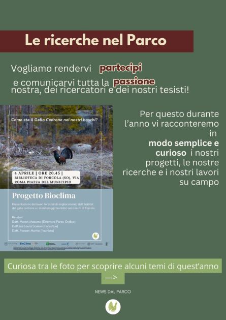 Serata col Parco delle Orobie Valtellinesi