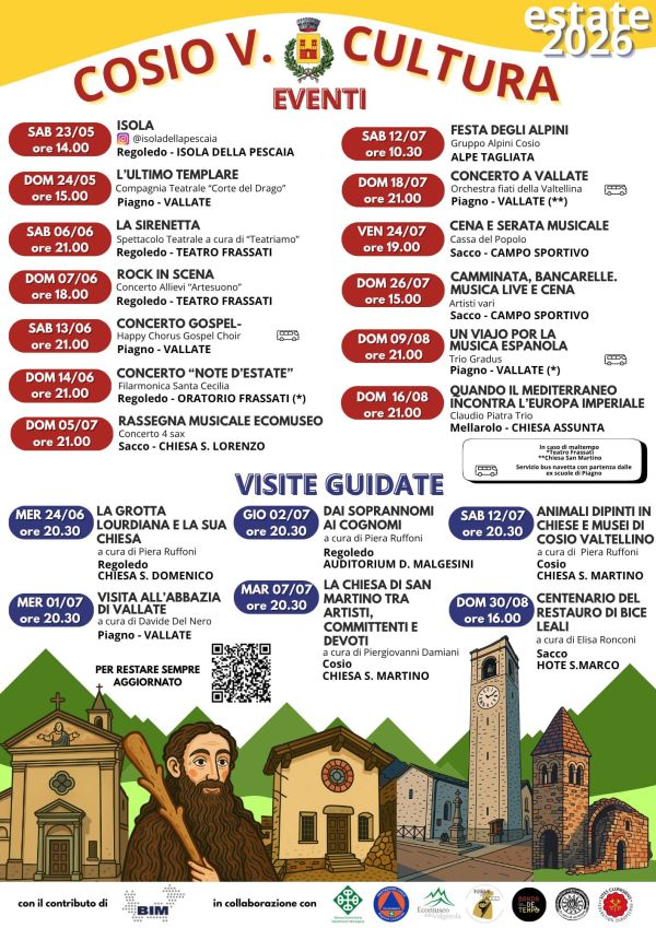 Eventi estate 2026 Cosio
