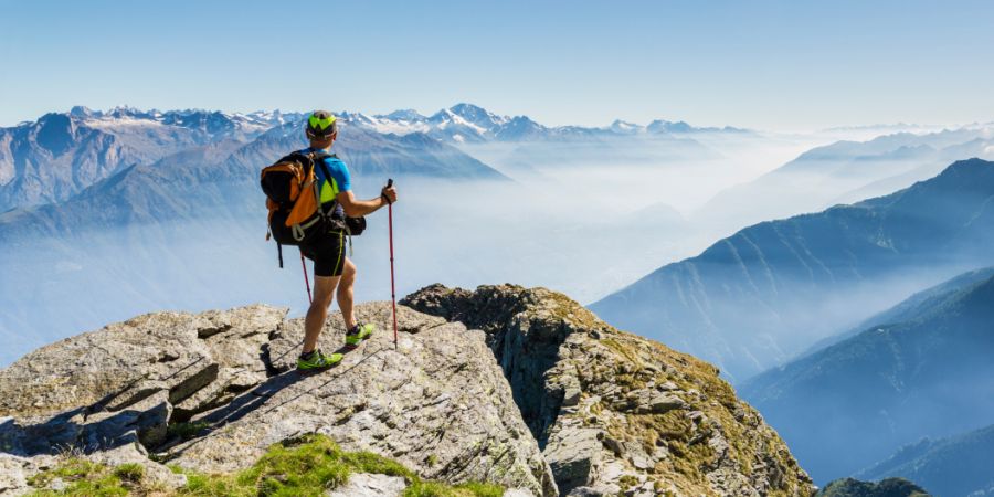escursionista in val lesina