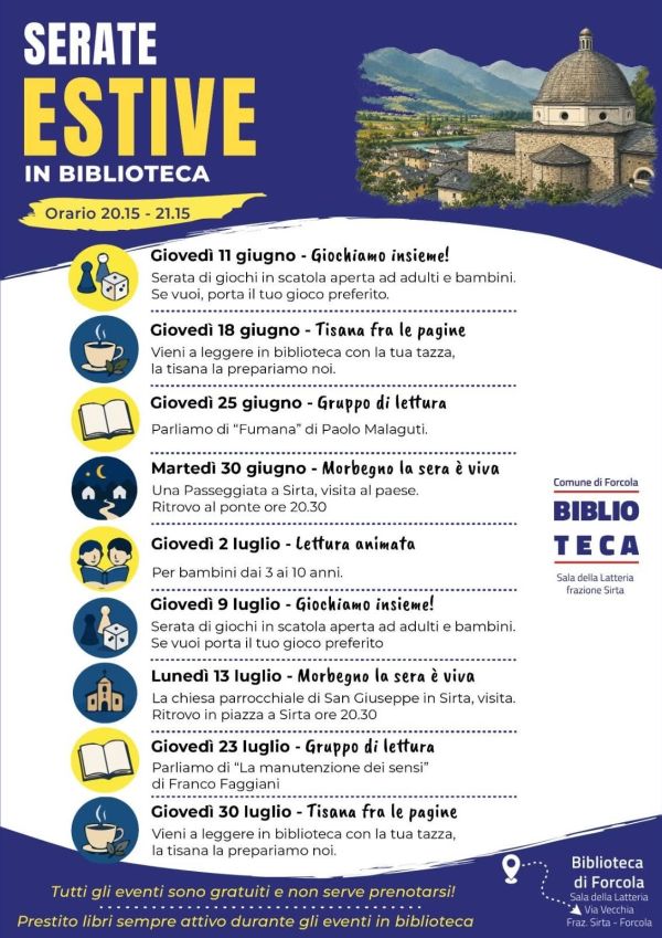 Serate estive biblioteca Forcola