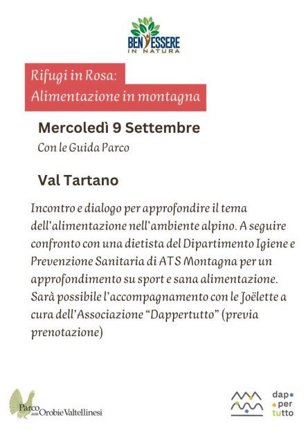 alimentazione e benessere in montagna