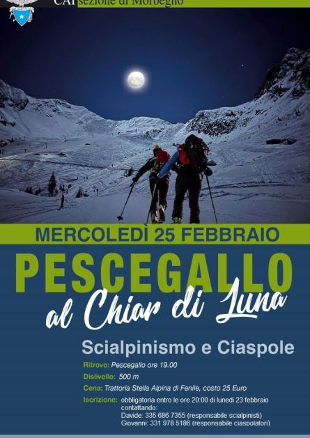 Escursione al chiar di luna a Pescegallo
