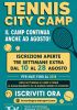 Iscrizioni aperte per le settimane extra di tennis camp
