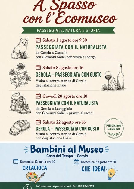 Agosto con l'Ecomuseo Val Gerola