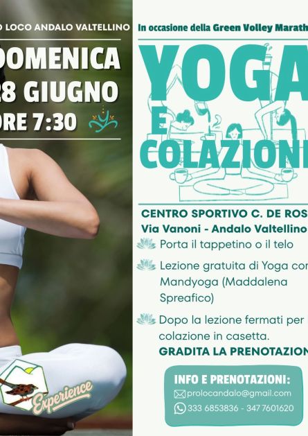 Yoga e colazione andalo