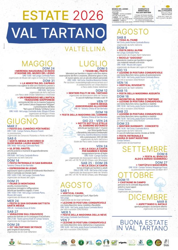 eventi estate in Val Tartano