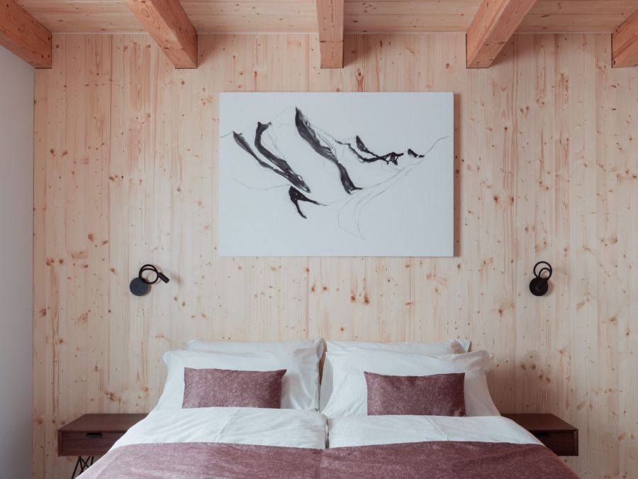 Stanza da letto locanda via priula Morbegno
