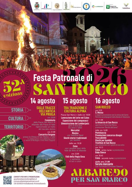 festa patronale di San Rocco ad Albaredo per S. Marco