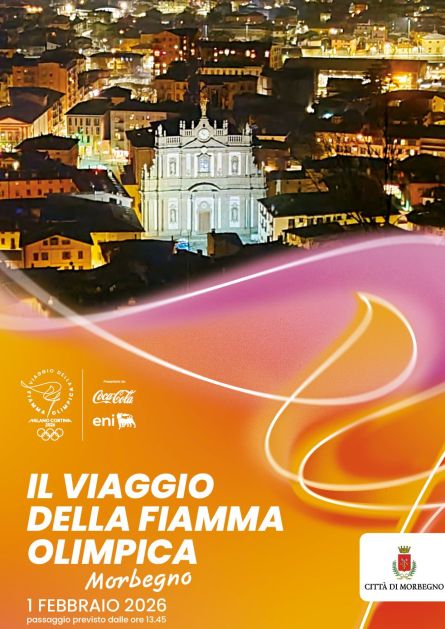 La fiamma olimpica a Morbegno