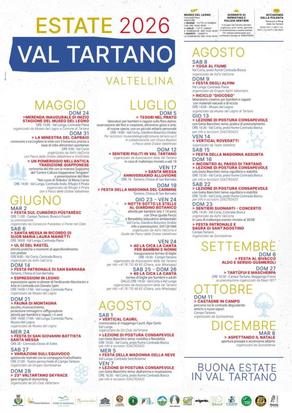 eventi estate in Val Tartano