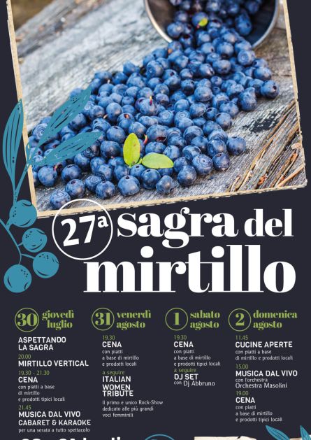 27ª edizione della Sagra del Mirtillo a Rasura